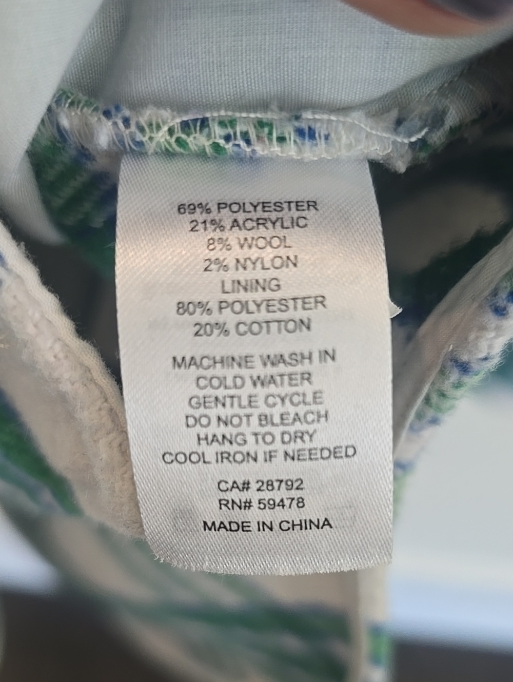 Joie Green Blue & White Plaid Flannel Shacket Shirt Jacket Size Small - Picture 12 of 12